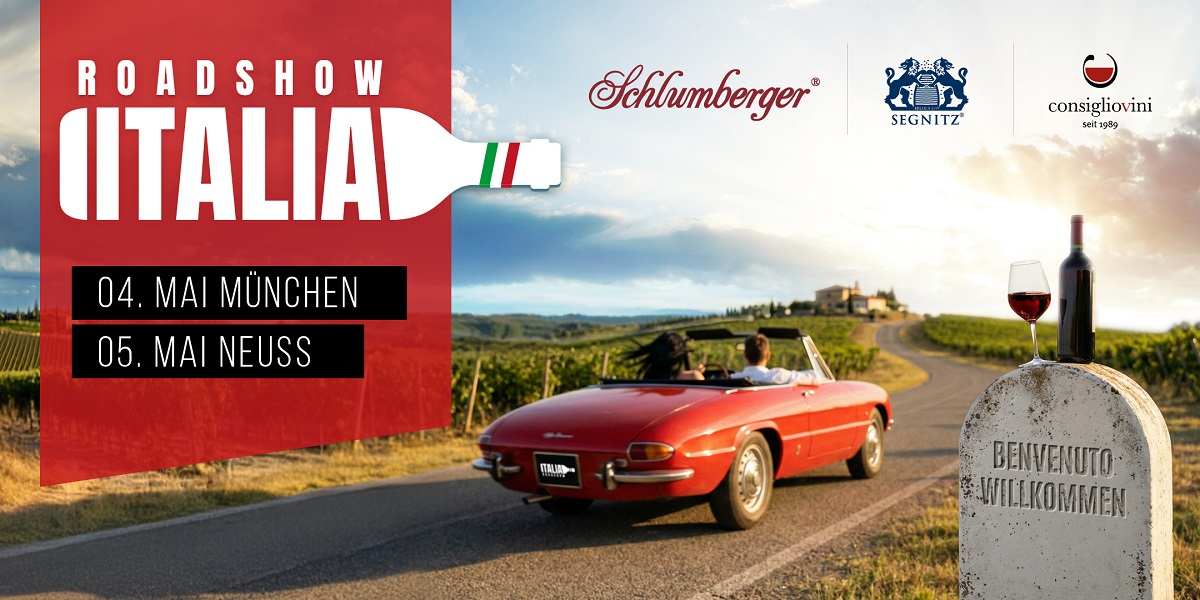 roadshow, italia, cabriolé, rot, weinflasche