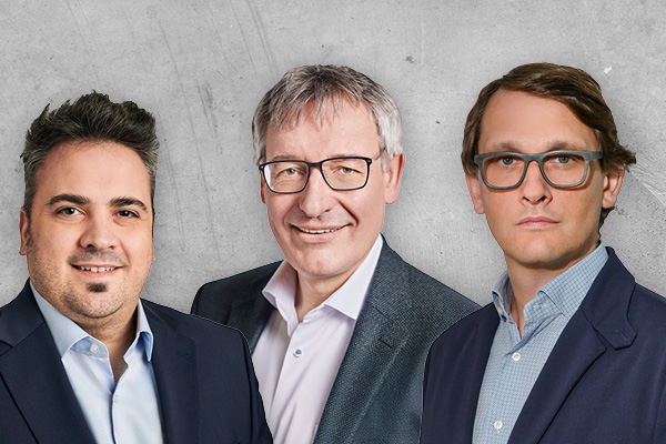 Businessleute, Team, drei Personen, formal, Brillen