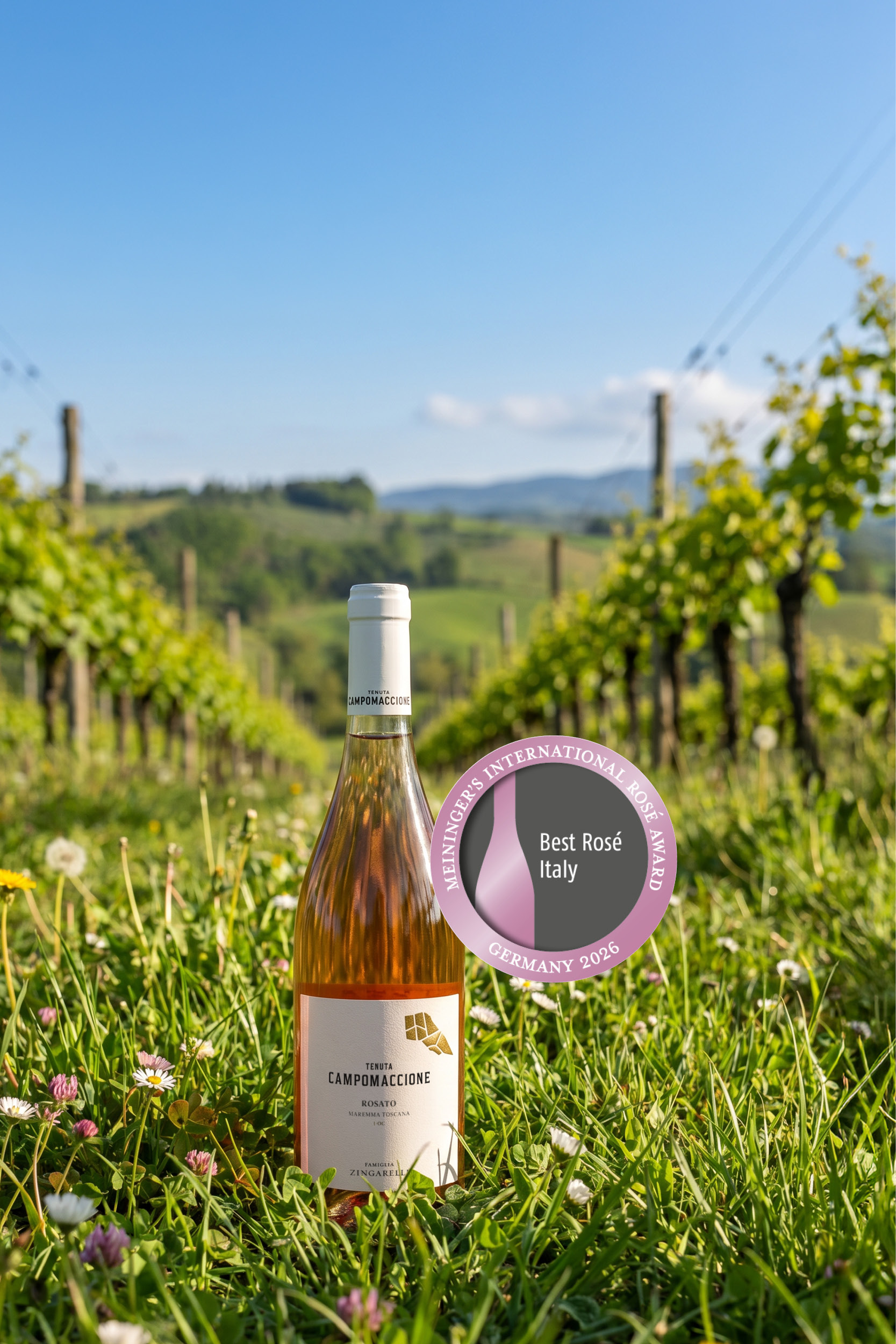 Rosé, Wein, Flasche, Weinblatt, Rosenbildhauer?
