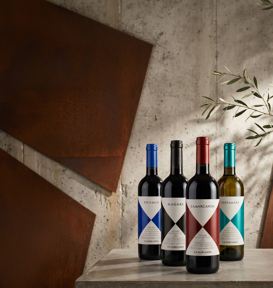 Wein, Rotwein, Flasche, Etikett, Vier Flaschen