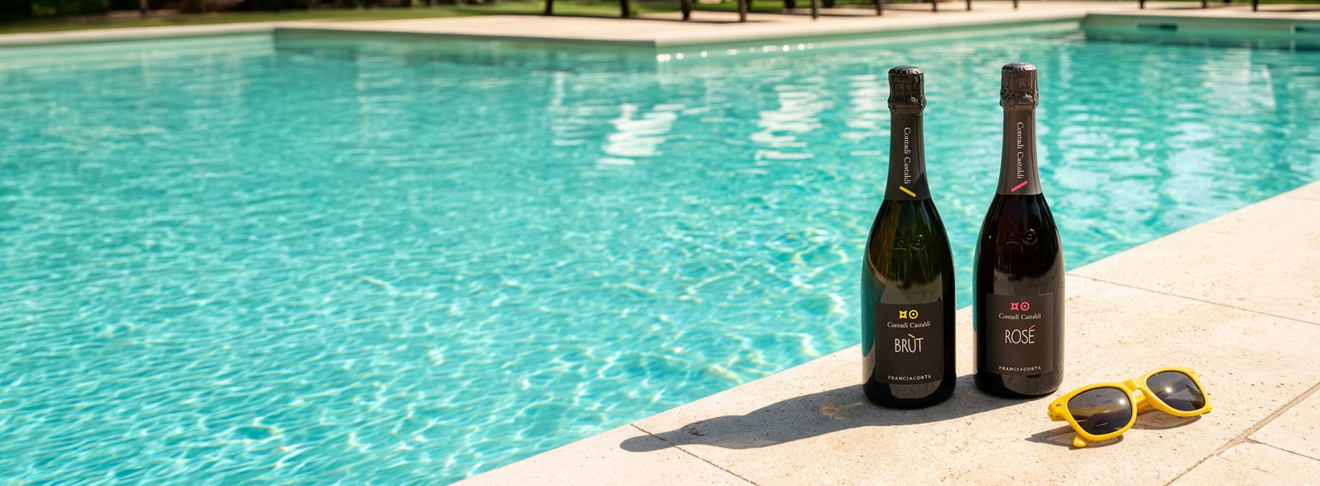 Sekt, Flasche, Brut, Rosé, Sonnenbrille
